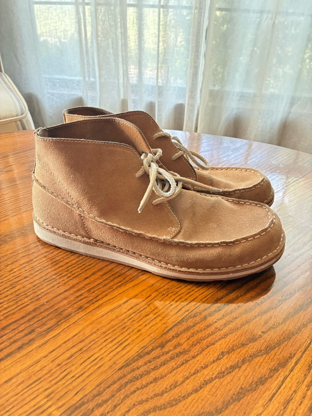 Ariat Women’s Suede Chukka Boots Tan Brown Lace-Up Ankle Boots Size 8.5B